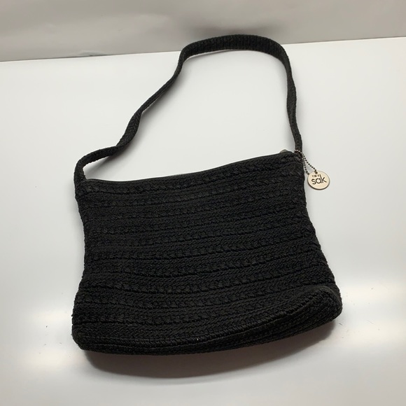 The Sak crocheted bag purse black - Picture 1 of 7